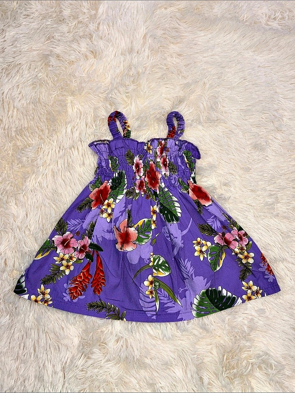 Hilo Hattie Baby Floral Dress Purple Size 6M Like New